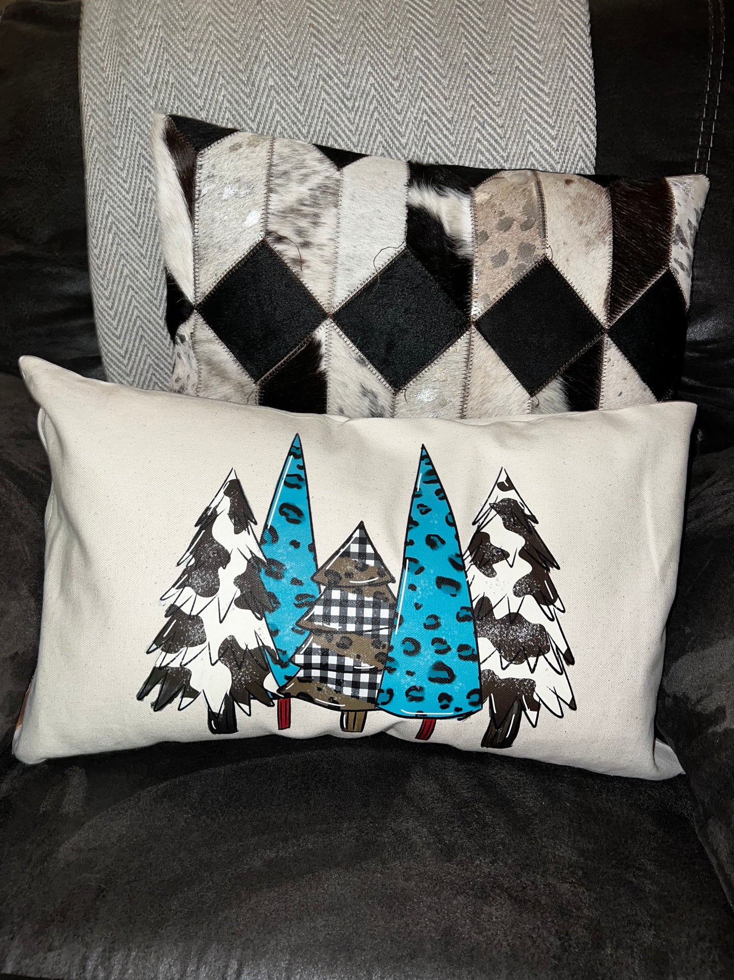 Western Christmas Tree Pillow