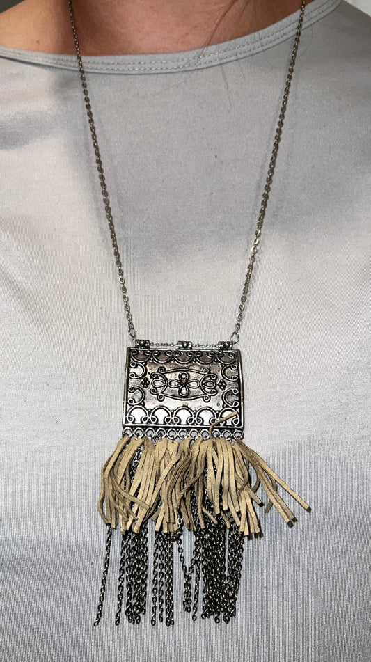 Silver Tassel Necklace