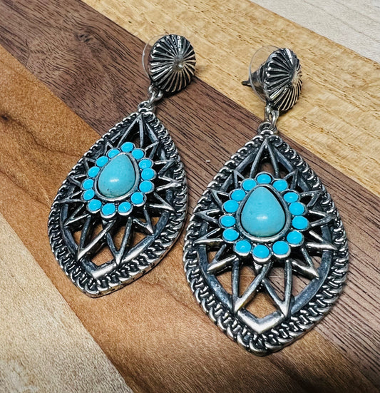 Turquoise Teardrop Earrings