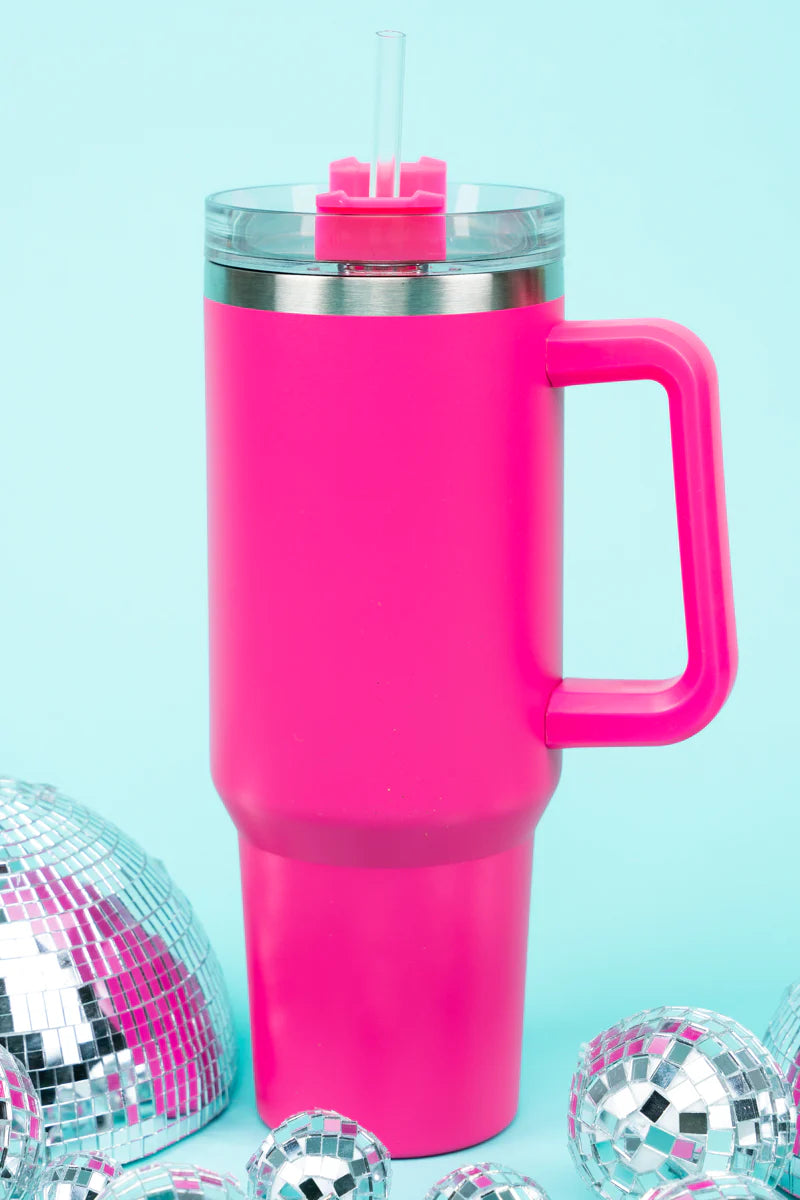 Hot Pink- Traveler Tumbler