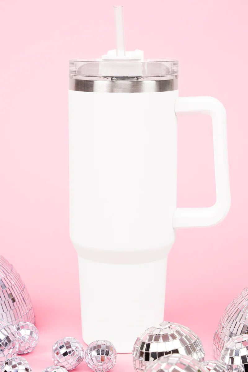 White- Traveler Tumbler