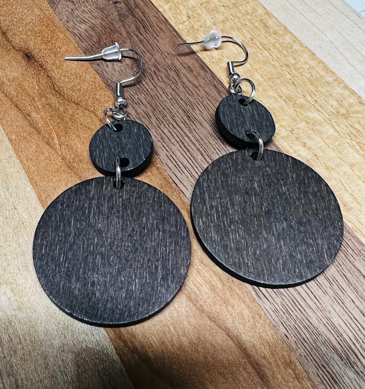 Wooden Round Earrings