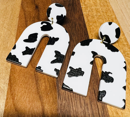 Cow Drop Earrings